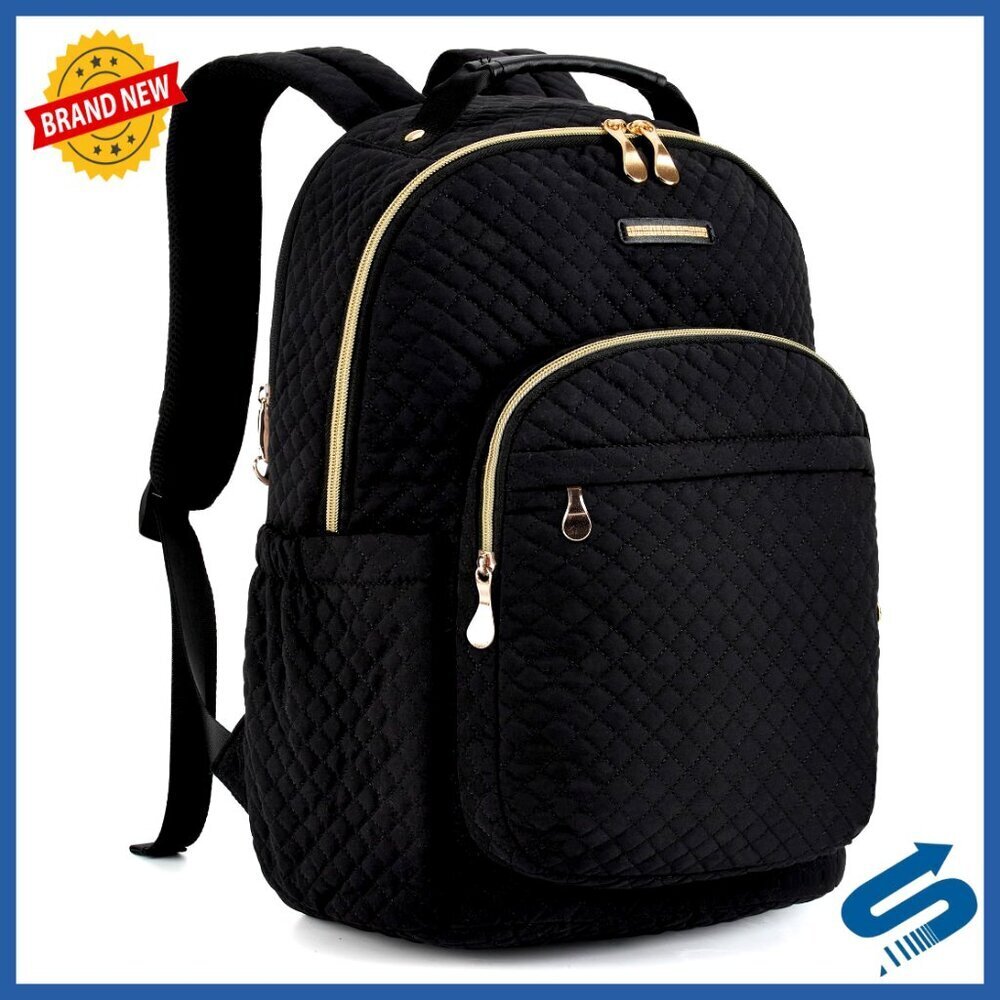 Large Capacity Laptop Backpack Ergonomic Travel Work Bag Multipurpose Chic